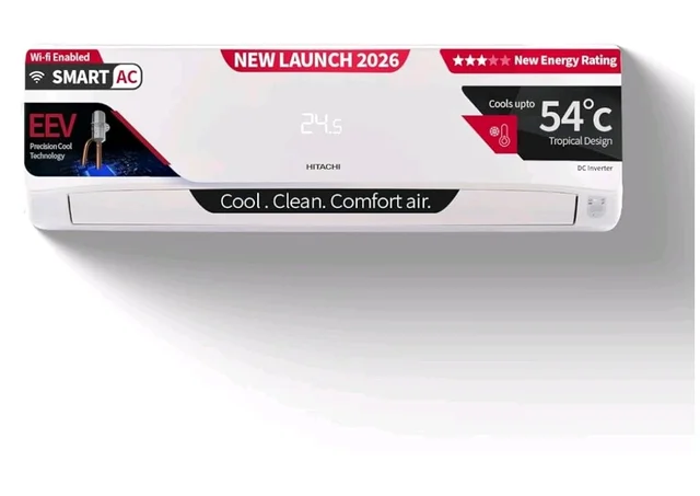 Hitachi 1.5 Ton 3 Star, New star rated, Inverter Split AC(Copper, Wi-Fi, Smart View Display, 4 Way Swing,RAS.D318PCD2BM, White)