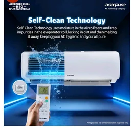 Acerpure Chill Neo 1.5 Ton 3 star, 5280W Max Cooling Capacity, Split AC (Copper, 4 Way Swing, 7 in1, Ice blast mode, Auto Clean, Dust Filter, Inverter, sleep_mode, AC5IPG61.5TN3W48W, White)