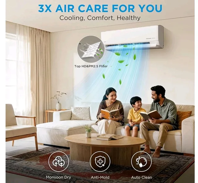 the Midea Store
3.8
3.8 out of 5 stars
(237)
Midea 1.36 Ton 3 Star Inverter Split AC, MAI18SD3R36W0/MAI18SD3R36W1
2026 Model,Copper Condenser,Wi-Fi & 6-in-1,52°C Heavy Duty Cooling,HD+PM 2.5 Filter