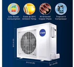 Cruise 2 Ton 5 Star Heavy Duty Inverter Split AC (CWCVBJ-VU5F245)
Fast Cooling at 55 °C, 100% Copper, Convertible 4-in-1, 4-Way Swing, Long Air Throw, XL Blower Design, PM 2.5, Anti-Rust Tech