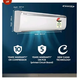 the DAIKIN Store
3.9
3.9 out of 5 stars
(884)
Daikin 1.5 Ton 3 Star, New Star rated, Inverter Split AC (Copper, PM2.5 Filter, MTKL50XV16, White)