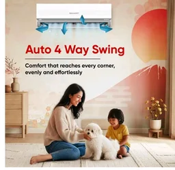Sharp 0.95 Ton 3 star, New Star Rated,Split AC (4 Way Swing, 100% copper, Hi-Tech Inverter Compressor, 7in1 Convertible, Turbo cool, Dust filter) - AH-SI12V3B-GCN, White