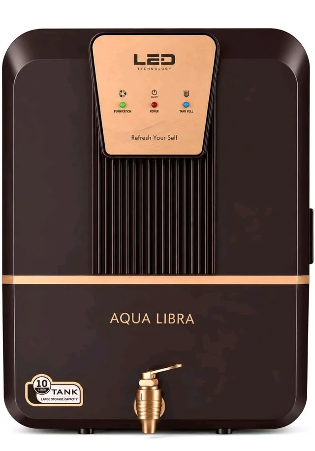 AQUA LIBRA Premium Series RO Water Purifier | RO + UV + Active Copper + TDS Controller + UF | 10 Litre Storage | 15 LPH | Food Grade Material | Pan India Service