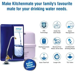 Zero B Kitchenmate RO Under the Sink Water Purifier | Active Silver Technology | Under Counter | 7 Stage Purification | 8L Storage Capacity | Ideal for Modular Kitchens & Offices