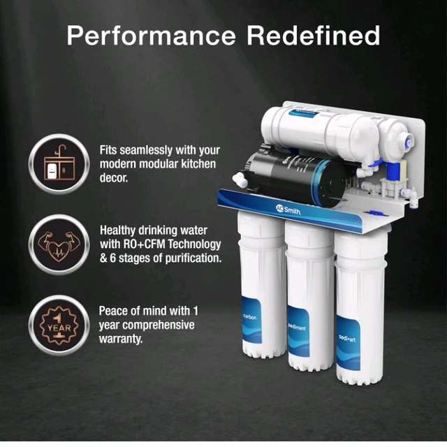 AO Smith X5 Under The Counter/Sink Water Purifier for home | Copper Fortified Mineralizer | Compact | High-speed Purification | 1-Year Comprehensive Warranty