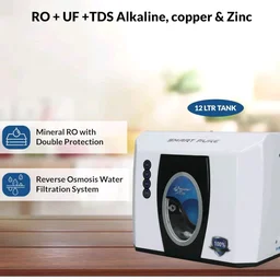 Aquatec Plus - Smart Pure ISI Certified UTS Under Sink Storage Pressure Tank 12 L RO+UF+TDS + Alkaline + Copper + Zinc Water Purifier (Off-White) Works Up to 3500 TDS