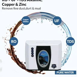 Aquatec Plus - Smart Pure ISI Certified UTS Under Sink Storage Pressure Tank 12 L RO+UF+TDS + Alkaline + Copper + Zinc Water Purifier (Off-White) Works Up to 3500 TDS
