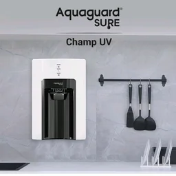 Brand: Aquaguard
4.2
4.2 out of 5 stars
(196)
Aquaguard Sure Champ UV Water Purifier | Suitable for Municipal Water Only (TDS <200 ppm) | Not Suitable for Borewell/Tanker Water (TDS >200 ppm) | Free Service Plan worth ₹2000