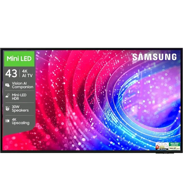 Samsung 43 inch (108cm) Mini LED 4K Vision AI 2026 Smart TV | 30W Speakers | 4K Upscaling | Mini-LED HDR | 150+ Channels | 7 Years OS Upgrade | UA43M2EHAULXL