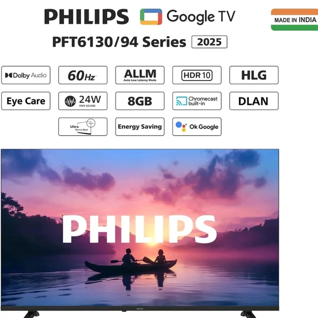 PHILIPS 108 cm (43 inches) 6100 Series Frameless Full HD Smart LED Google TV 43PFT6130/94