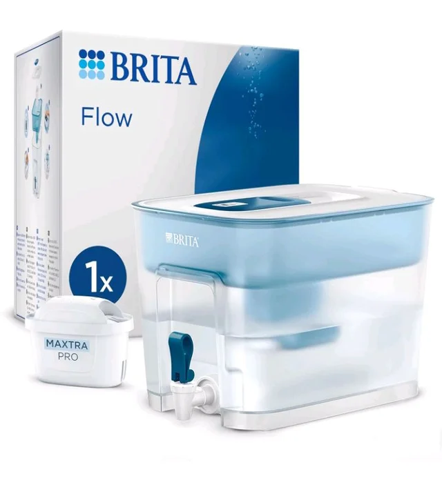 BRITA Flow XXL 8.2L Water Filter Tank | Fridge-Fitting Dispenser with MAXTRA PRO Cartridge | Ideal for Families & Offices | Fresh, Great Tasting Water