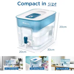 BRITA Flow XXL 8.2L Water Filter Tank | Fridge-Fitting Dispenser with MAXTRA PRO Cartridge | Ideal for Families & Offices | Fresh, Great Tasting Water