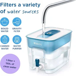 BRITA Flow XXL 8.2L Water Filter Tank | Fridge-Fitting Dispenser with MAXTRA PRO Cartridge | Ideal for Families & Offices | Fresh, Great Tasting Water