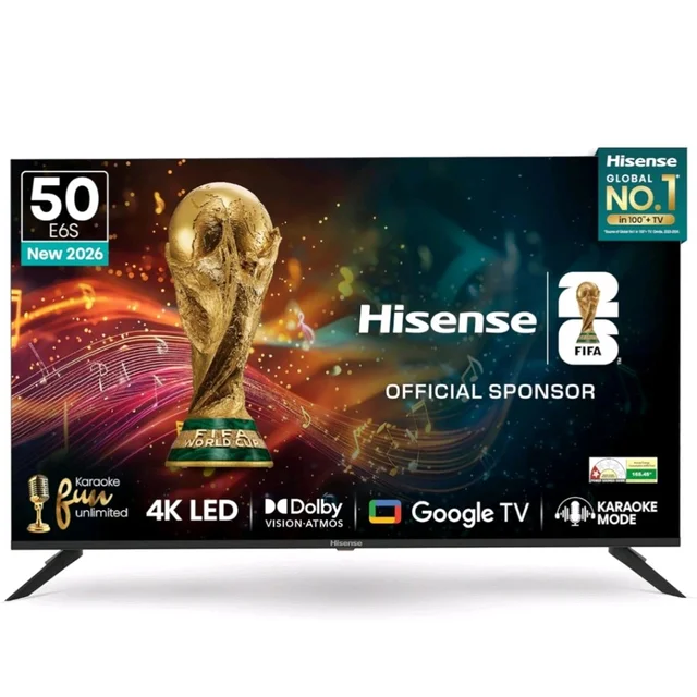 Hisense 126 cm (50 inches) E6S Series 4K Ultra HD Smart LED Google TV 50E6S