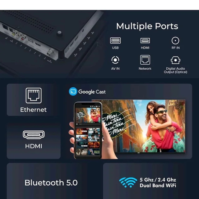 VW Visio World 140 cm (55 inches) Smartchoice Pro Series 4K Ultra HD Smart QLED Google TV VW55GQ2