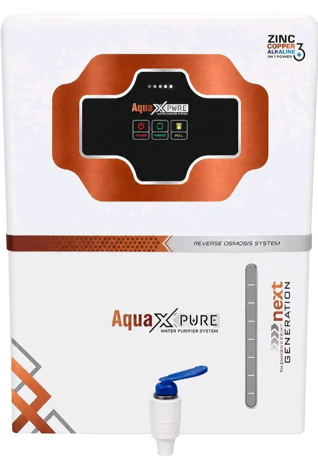 Aqua X Pure Elite Series White Water Purifier | Advanced RO+UV+UF Filtration with TDS Adjuster | Copper & Zinc Health Guard | 20 LPH System | 12L Tank | 1 Year Warranty*.