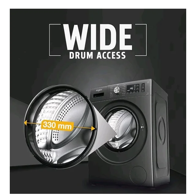 Whirlpool 7 Kg 5 Star Inverter Front Load Washing Machine with In-Built Heater (SUPREME CARE 7012 -E, Midnight Grey, 100+ Tough Stains, Steam Technology, 2025 Model)
50+ bought in past month