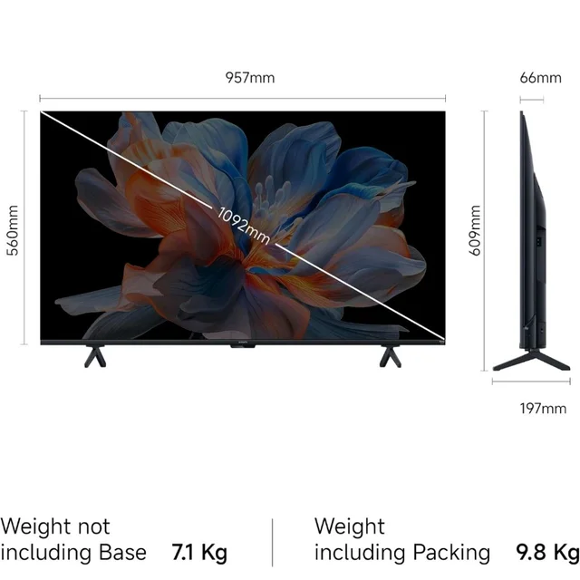 Brand: Xiaomi
3.9
3.9 out of 5 stars
(108)
Xiaomi (108 cm) 43 inch FX 4K QD-Mini LED Smart | Full Array Local Dimming | HDR10+ | Fire TV | L43MC-FSMIN