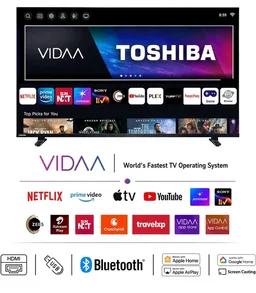 Toshiba 50 Inch QLED Smart TV (50V37SP) | 60 Hz | REGZA Engine, VIDAA OS, Voice Remote, Game Mode, DTS Virtual:X, Dual Band WiFi, Direct LED