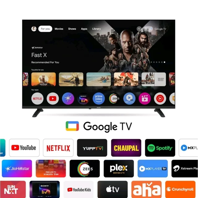 PHILIPS 108 cm (43 inches) 6100 Series Frameless Full HD Smart LED Google TV 43PFT6130/94