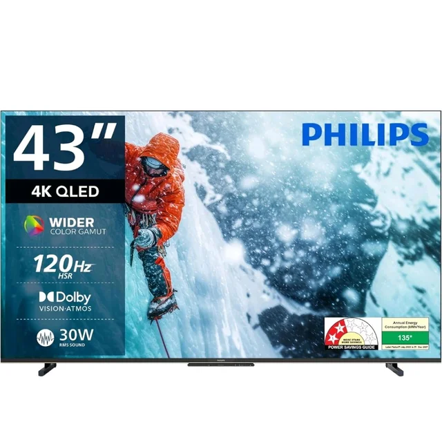 PHILIPS 109 cm (43 inches) 8100 Series 4K Ultra HD Smart QLED Google TV 43PQT8100/94