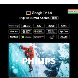 PHILIPS 109 cm (43 inches) 8100 Series 4K Ultra HD Smart QLED Google TV 43PQT8100/94
