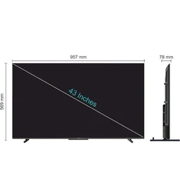 PHILIPS 109 cm (43 inches) 8100 Series 4K Ultra HD Smart QLED Google TV 43PQT8100/94