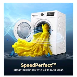 Bosch 8 kg 5 Star Front Load Fully-Automatic Washing Machine, AI ActiveWater, 15 Wash Programs, Removes 99.9% Germs with Steam, No Tangle or Wrinkle,White, WAJ28260IN