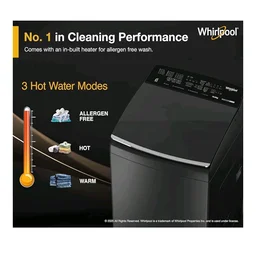 Whirlpool 10 Kg 5 Star MAGIC CLEAN BW PRO Heater Fully Automatic Top Load Washing Machine (MAGIC CLEAN BW PRO H 10 KG Mn GREY 10YMW with In-Built Heater, 2025)