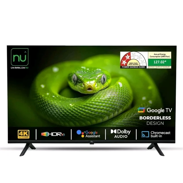 Visit the Nu Store
4.4
4.4 out of 5 stars
(8)
NU 108 cm (43 Inches) New 2025 Borderless Series 4K UHD Smart Google TV LED43UGNX