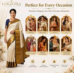 Banarasi Soft Silk Saree for Women with Unstitched Blouse Piece (5.5m Saree + 0.8m Blouse) | Traditional Ethnic Wear | Wedding, Party & Festive Silk Saree