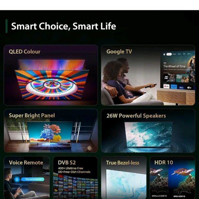 Toshiba 108 cm (43 inches) E36RP Series Full HD Smart QLED Google TV 43E36RP