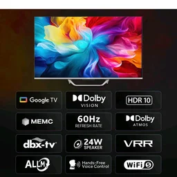 Haier 108 cm (43) S800 Series 4K Ultra HD Smart QLED Google TV 43S800QT-P (Grey