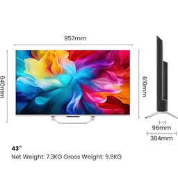Haier 108 cm (43) S800 Series 4K Ultra HD Smart QLED Google TV 43S800QT-P (Grey