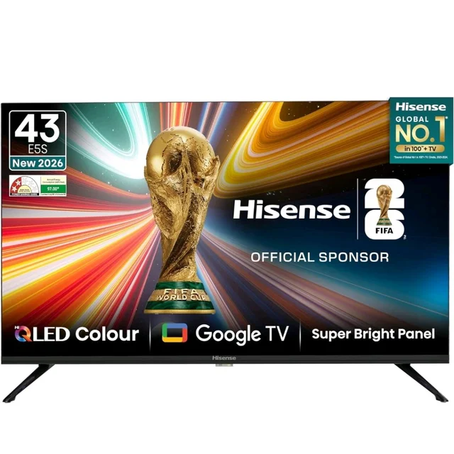 Hisense 108 cm (43 inches) E5S Series Full HD Smart Hi-QLED Google TV 43E5S