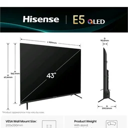 Hisense 108 cm (43 inches) E5S Series Full HD Smart Hi-QLED Google TV 43E5S