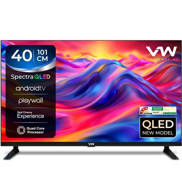 Visit the Visio World Store
3.9
3.9 out of 5 stars
(16,587)
Visio World VW 101 cm (40 inches) Smartchoice Spectra Series Full HD Smart QLED Android TV VW40AQ3