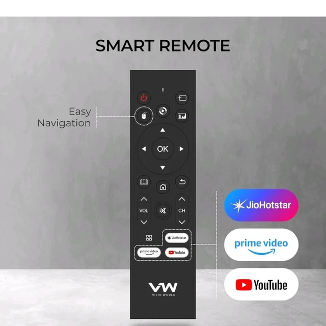 Visit the Visio World Store
3.9
3.9 out of 5 stars
(16,587)
Visio World VW 101 cm (40 inches) Smartchoice Spectra Series Full HD Smart QLED Android TV VW40AQ3