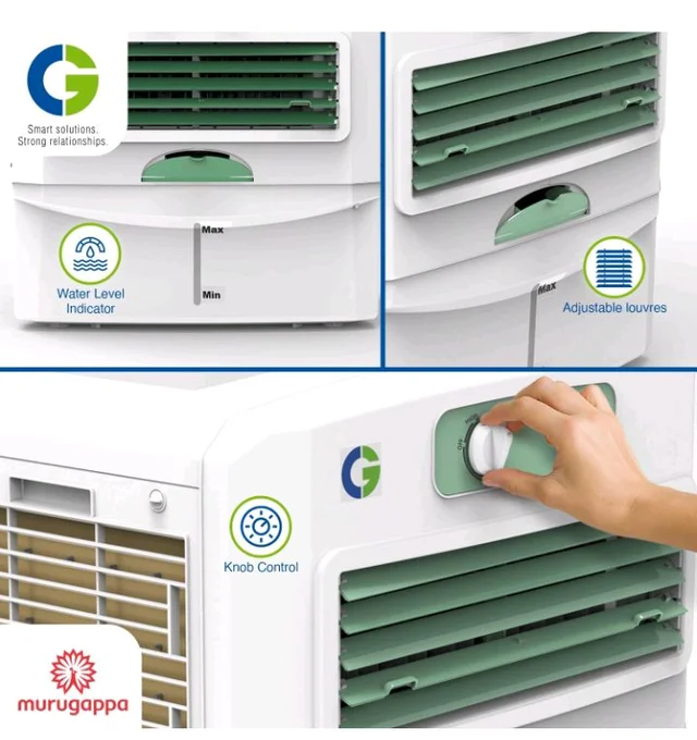 CG 60L Window Air Cooler for Home | Inverter Compatible | Triple-Sided Cooling | Adjustable Louvers | Water Level Indicator | up to 35Ft Air Throw | 1 Yr Manufacturer Warranty