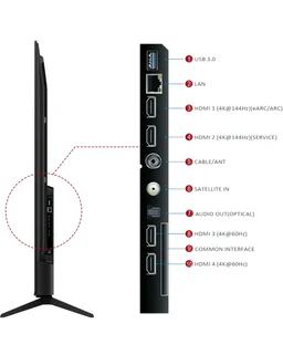 iFFALCON 189 cm (75 Inches) 4K UHD Smart LED Google TV | 144Hz VRR | 3GB RAM | Dolby Vision & Atmos | Game Master | 75U75