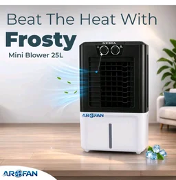 25L Frosty Air Cooler for Room Cooling | Anti Bacterial Honey Comb Pads | Collapsible Louvers | Compatible Wheels for Easy Moving | 9 Feet Air Throw Distanc