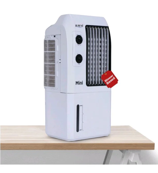 Havai Mini Table Cooler, White, 9 Litre Tank Capacity
Portable Cooler Vertical Blower, Single Person Use, Ice Box, 2 Feet Air Throw, 3 Speed Control, 1 Yea