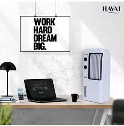 Havai Mini Table Cooler, White, 9 Litre Tank Capacity
Portable Cooler Vertical Blower, Single Person Use, Ice Box, 2 Feet Air Throw, 3 Speed Control, 1 Yea