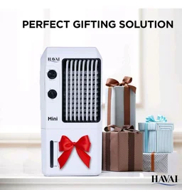 Havai Mini Table Cooler, White, 9 Litre Tank Capacity
Portable Cooler Vertical Blower, Single Person Use, Ice Box, 2 Feet Air Throw, 3 Speed Control, 1 Yea