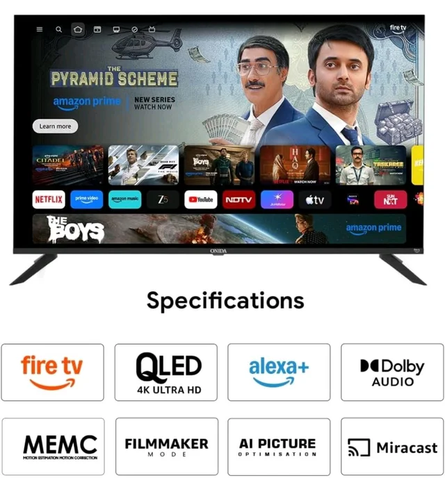 Visit the Onida Store
4.2
4.2 out of 5 stars
(3,217)
Onida 108 cm (43 inch) QLED Ultra HD 4K Smart Fire TV Q43UFD