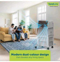 Symphony Touch 50 Room Air Cooler | Honeycomb Cooling Pad | 5 Star Rated | Powerful Blower | Closable Louvers | CFD Technology for Uniform Cooling | 3-Year Warranty