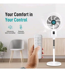 KUHL Exzel H1 Next Gen Desert Cooler BLDC Pedestal with Mist & Humidifier|8Blades |4Speed| Remote & Touch Panel with Display| Height Adjustement| Low Noise|8 Hr Water Tank|400mm |Free installation