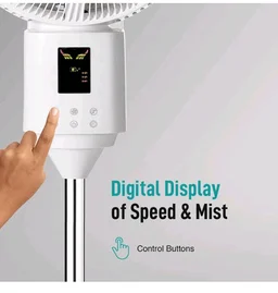 KUHL Exzel H1 Next Gen Desert Cooler BLDC Pedestal with Mist & Humidifier|8Blades |4Speed| Remote & Touch Panel with Display| Height Adjustement| Low Noise|8 Hr Water Tank|400mm |Free installation