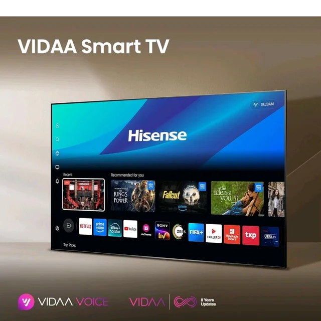 Hisense 108 cm (43 Inches) 4K Ultra HD Smart Hi-QLED TV | 48W Speakers | Dolby Atmos & HDR10+ | Cricket Mode | World Fastest TV OS - VIDAA | 43E75Q (Black)