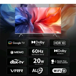Haier 108 cm (43) P7GT Series 4K Ultra HD Smart LED Google TV 43P7GT-P (Grey)